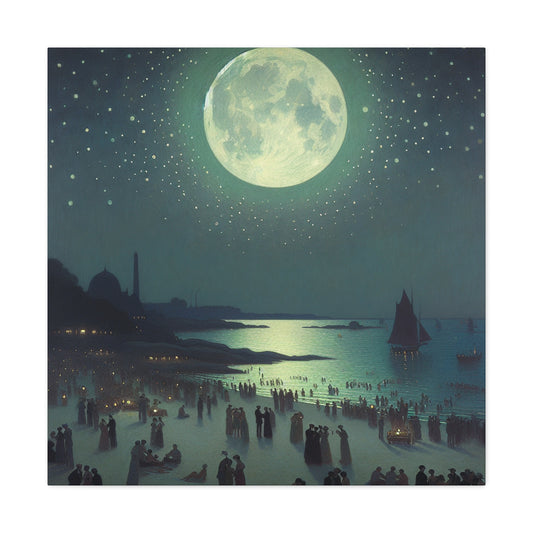 Luminescent Serenade by the Sea - Canvas