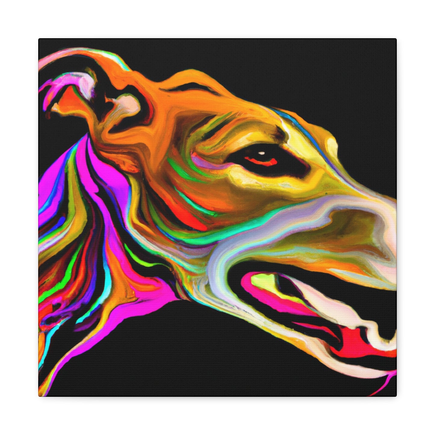 "Greyhound in Motion" - Canvas