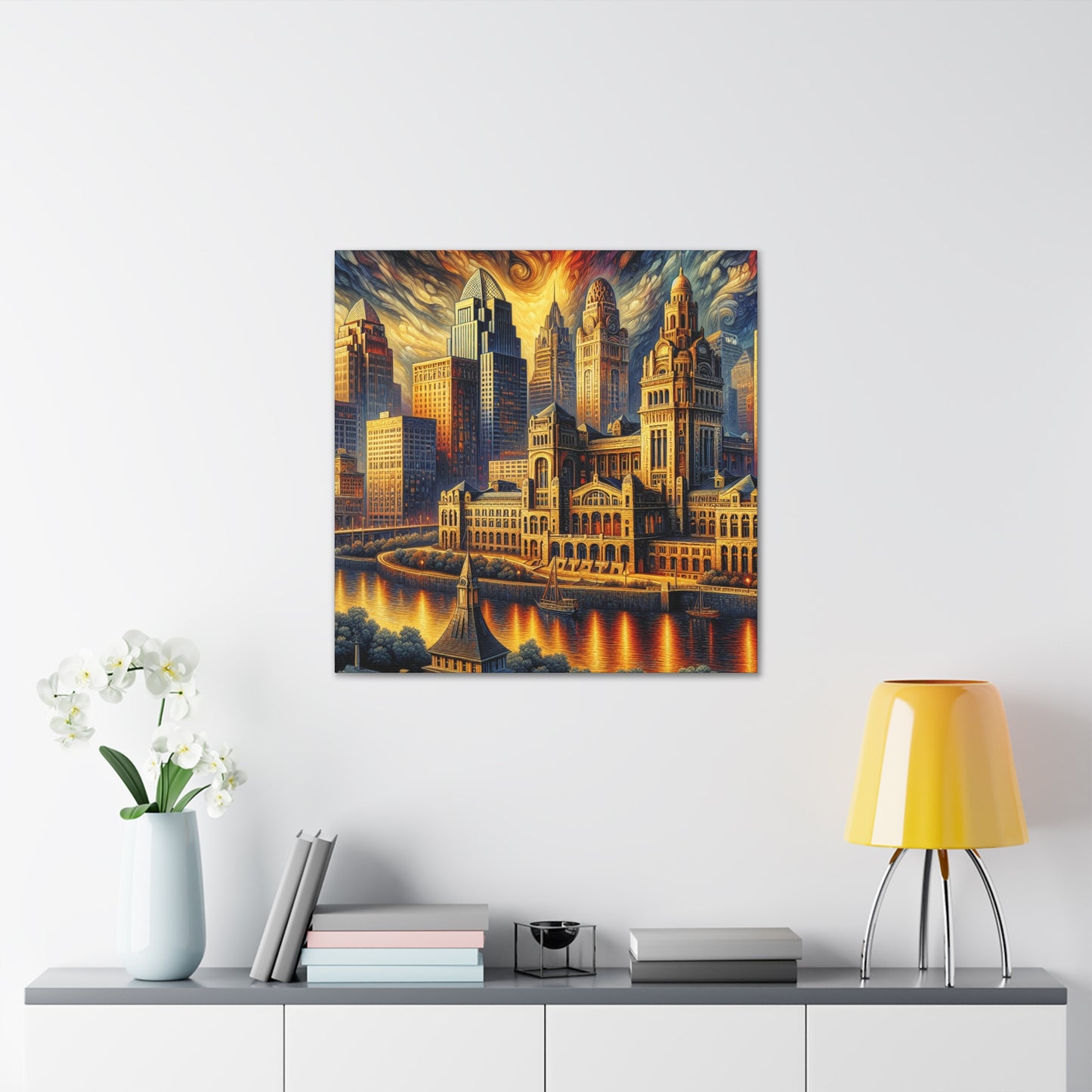 "City Echoes, Ohio Dreams" - Canvas