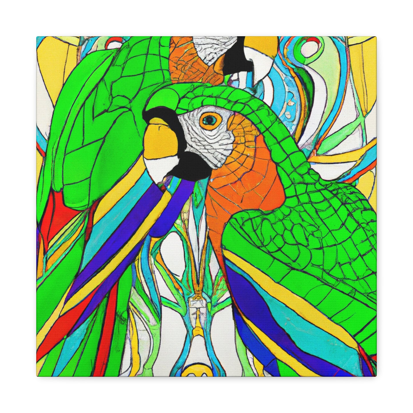 "Exotic Macaw Splendor" - Canvas