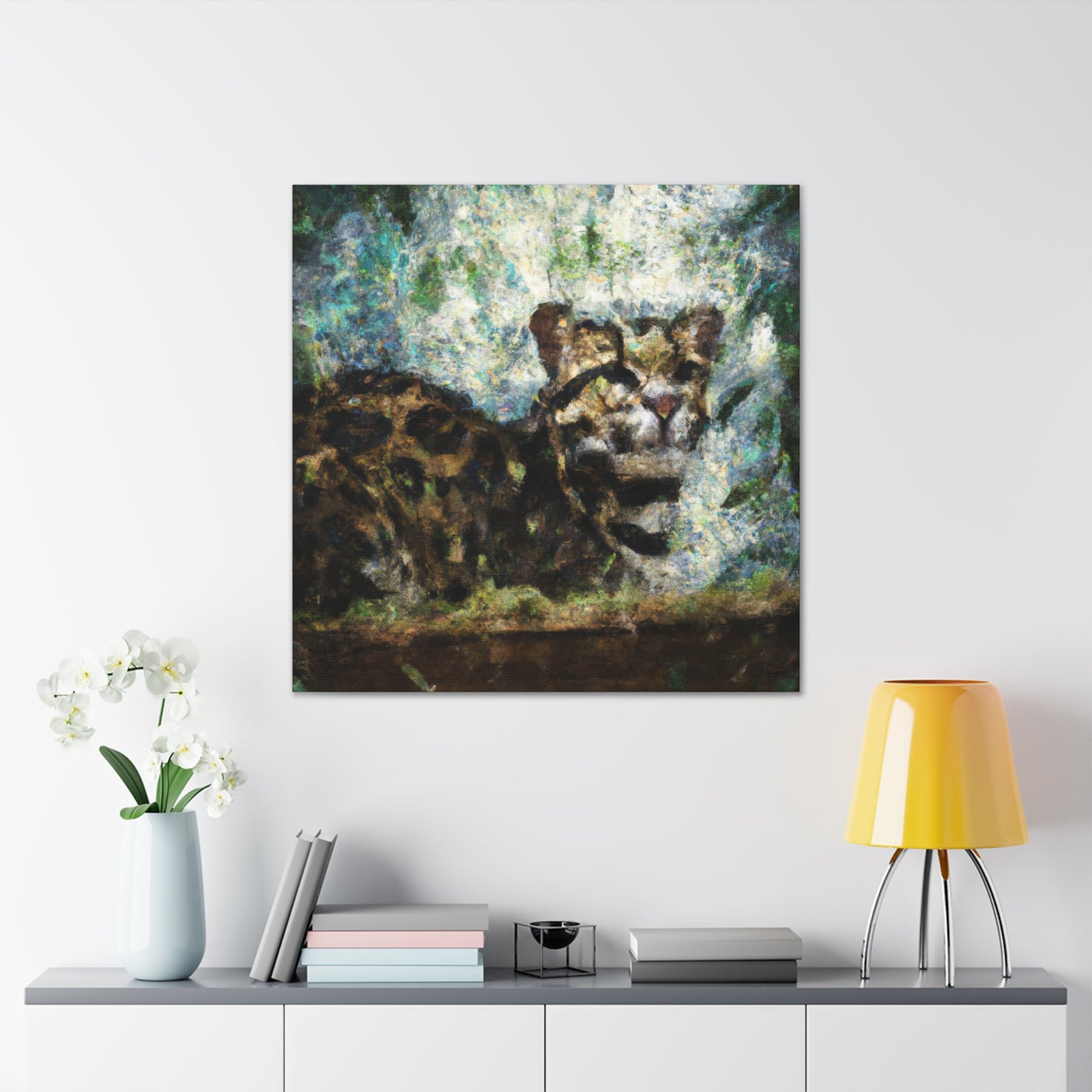 Lone Clouded Leopard - Canvas