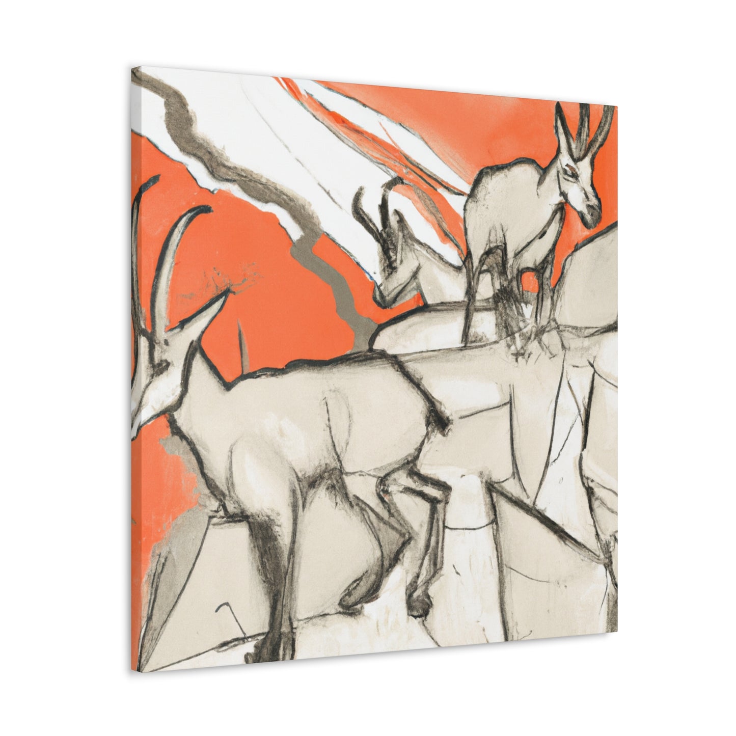 "Chamois amongst Nature" - Canvas