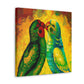 Lovebirds in Bloom - Canvas