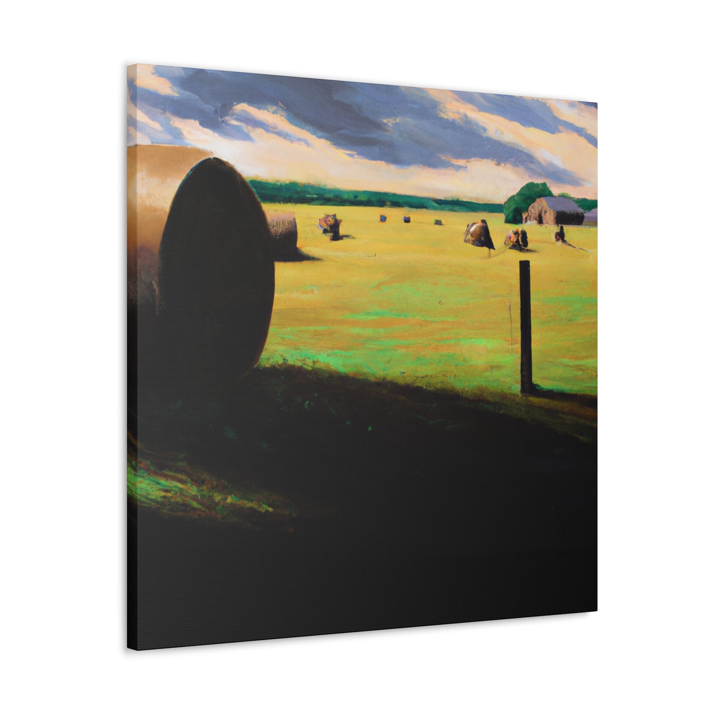 "Hayfield Realism Sunrise" - Canvas