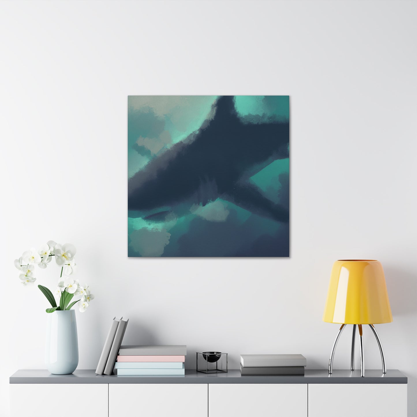 "Shark in Turbulent Seas" - Canvas