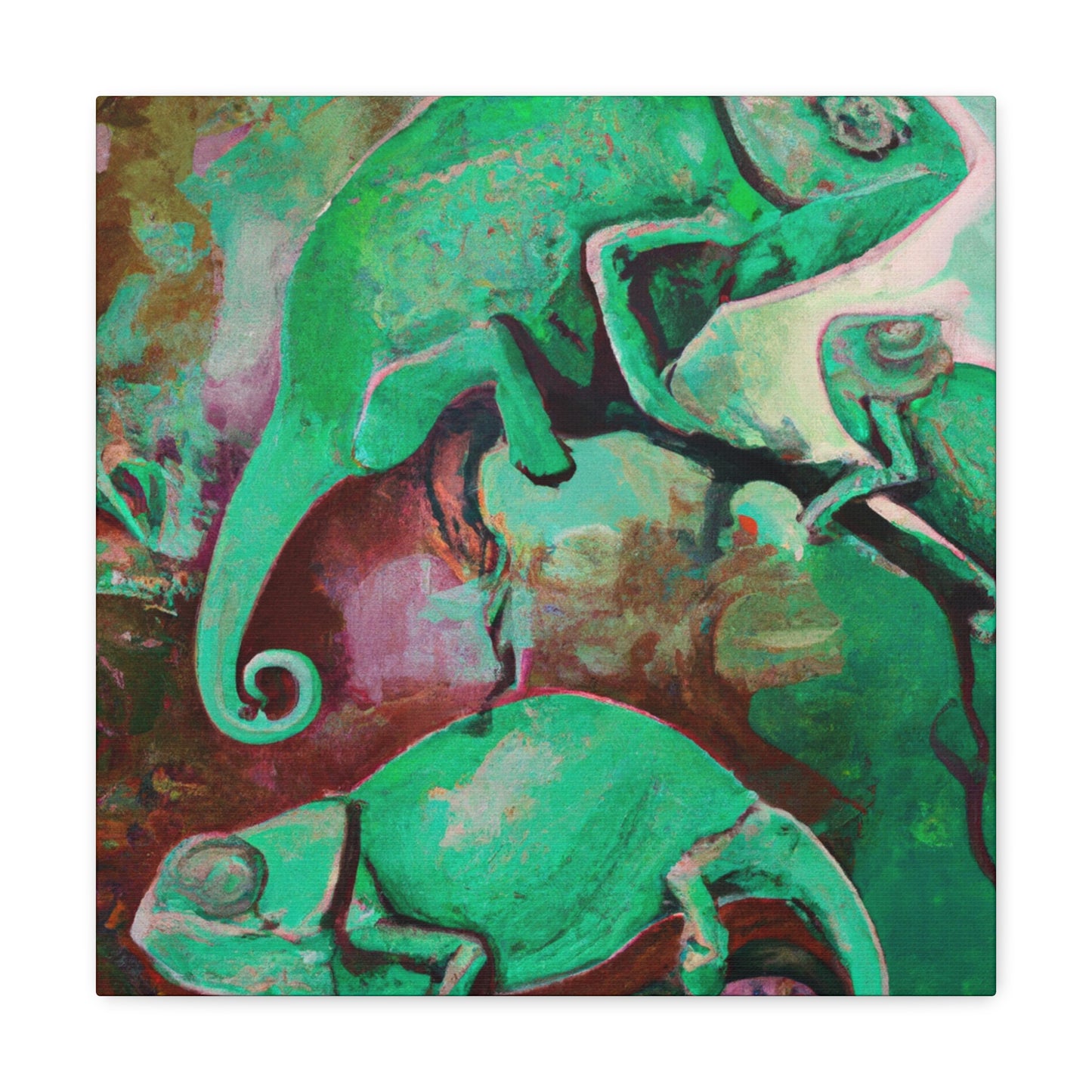 "Veiled Chameleon Dreamscape" - Canvas