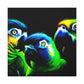 Parrots of Senegal. - Canvas