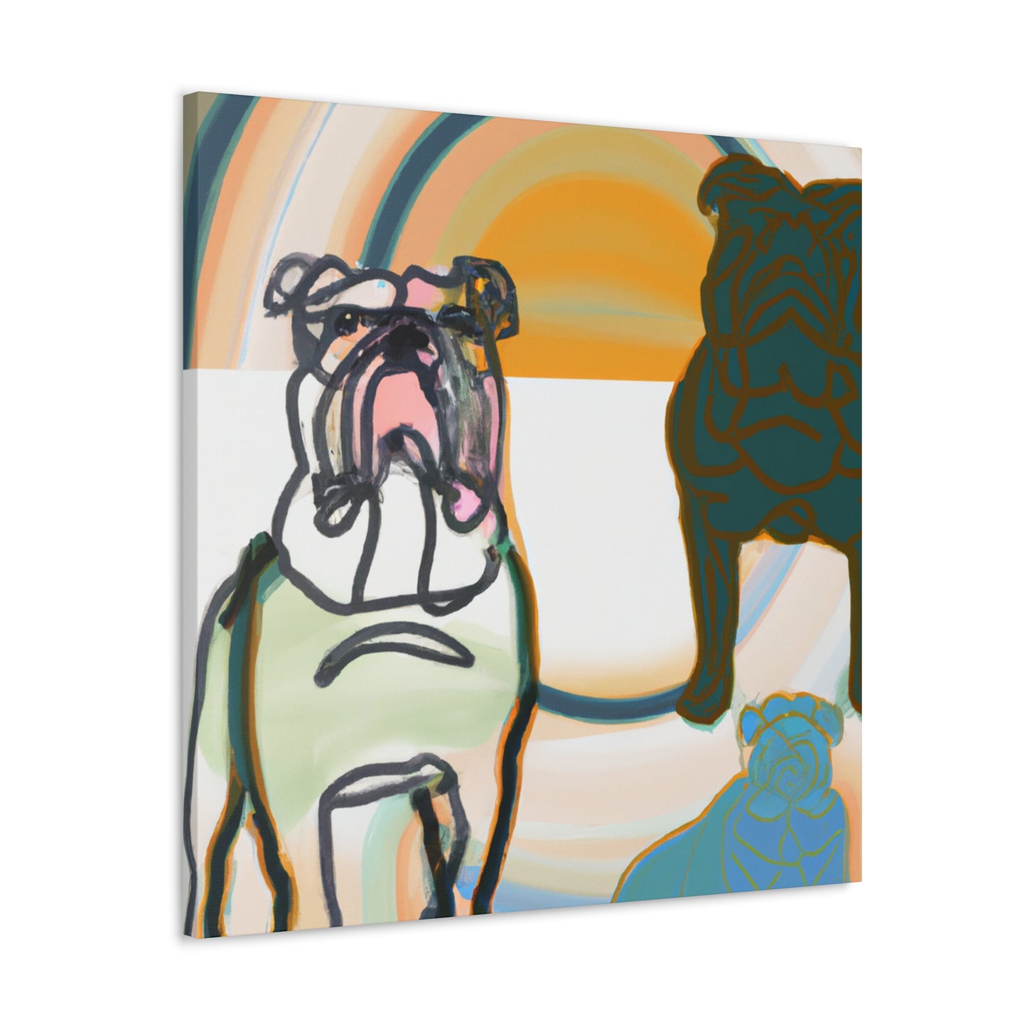 "Surreal Bulldog Dreamscape" - Canvas