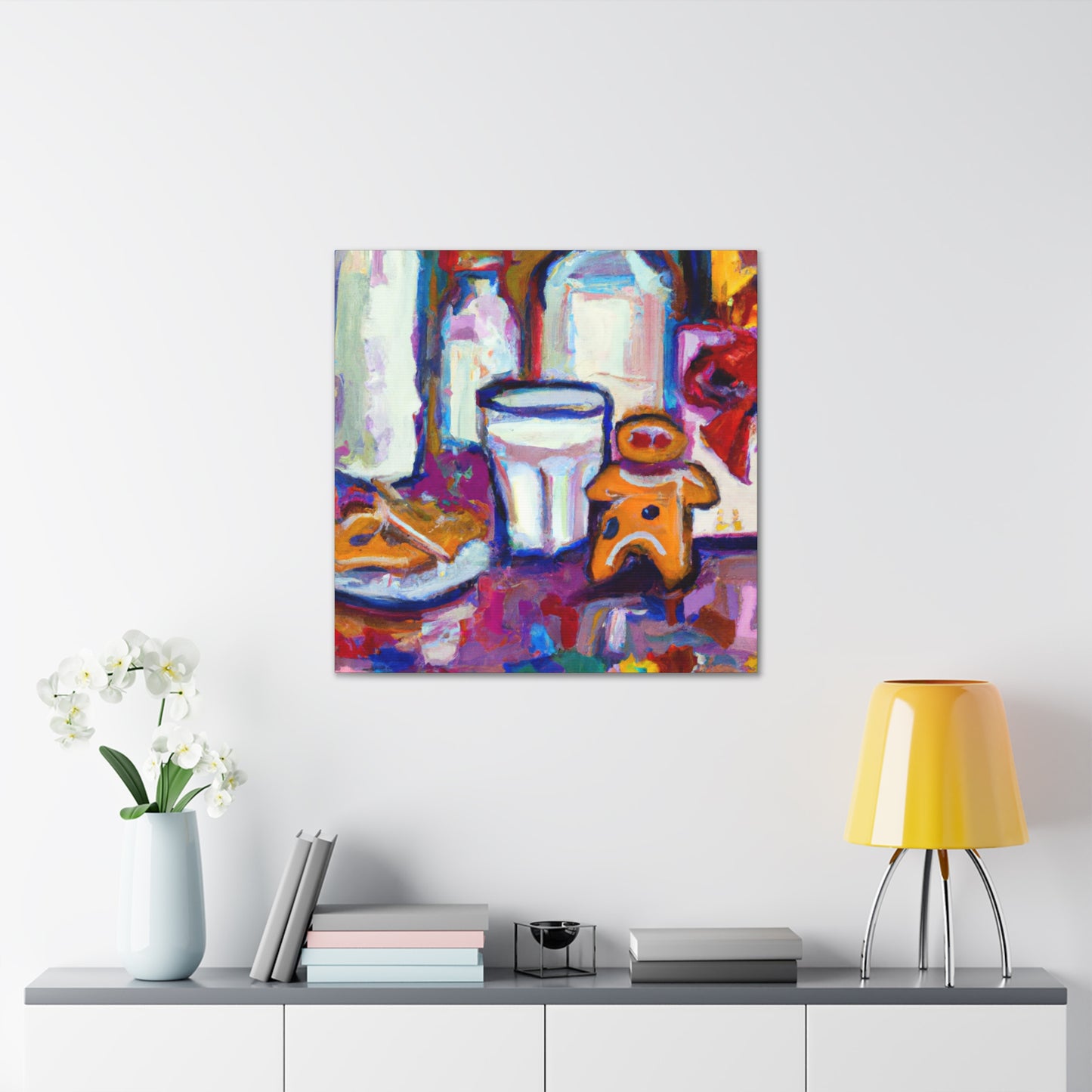 "Milk and Cookies Fauvism" - Canvas