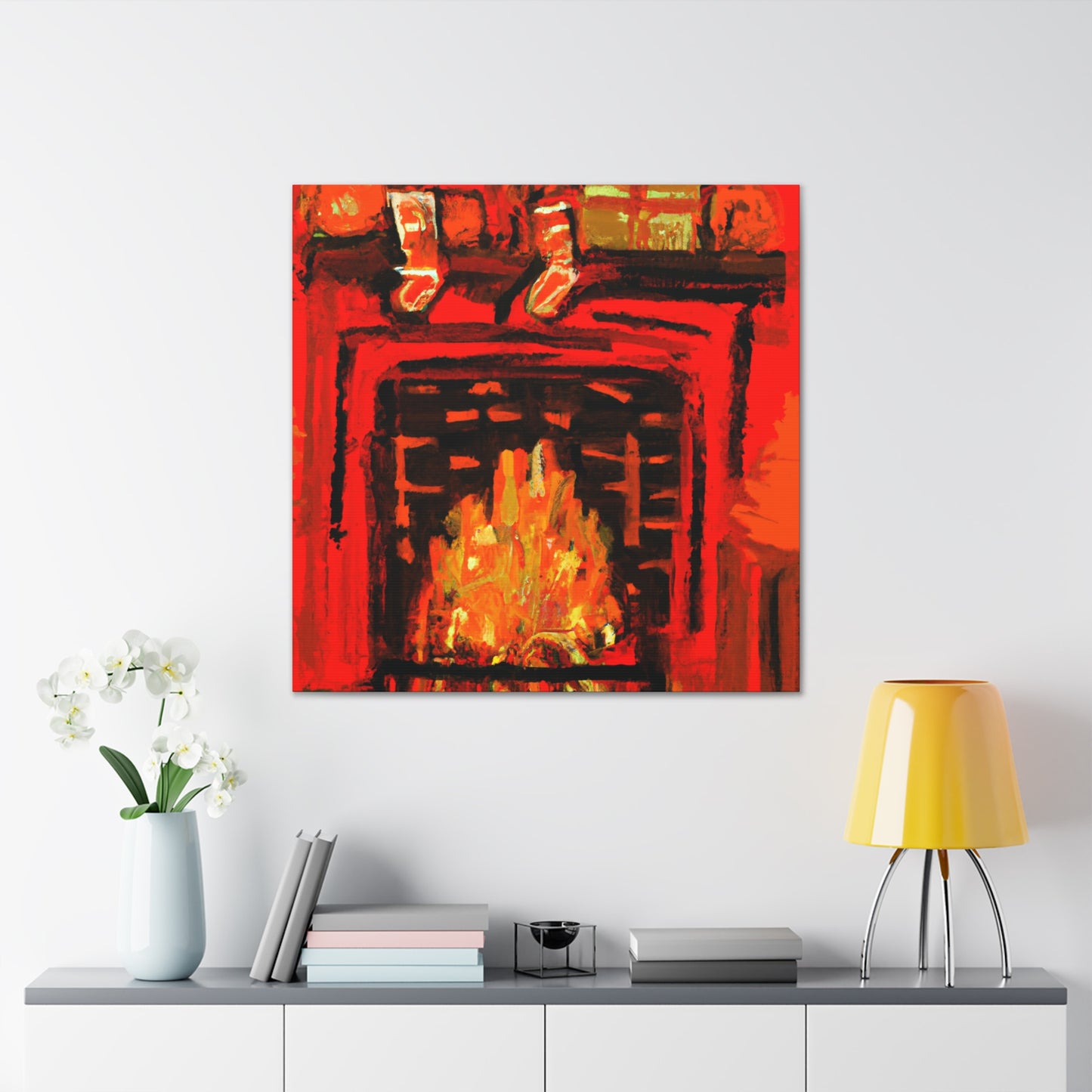 Fireside Post-Impressionism - Canvas