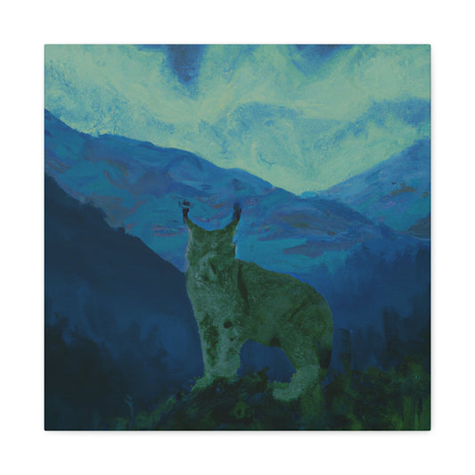 Lynx on Old Canvas - Canvas