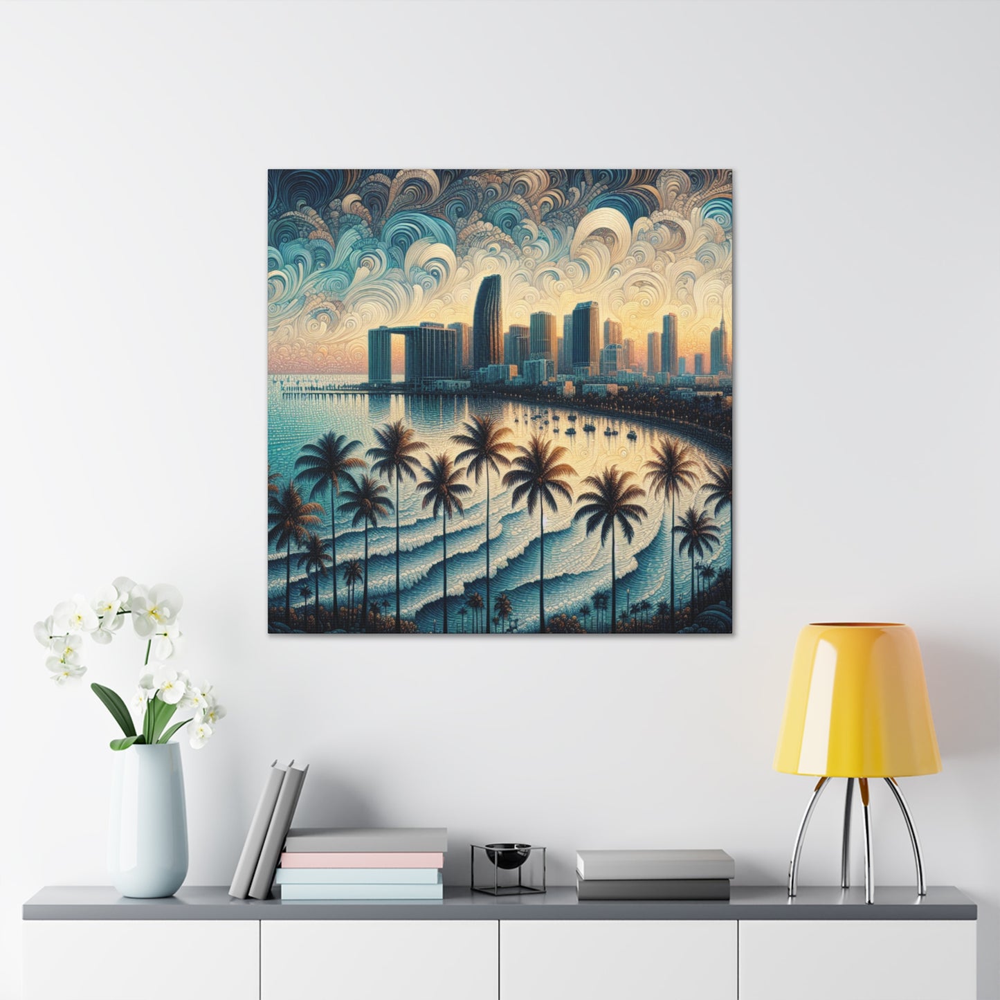 "Sunset Serenity in Miami" - Canvas