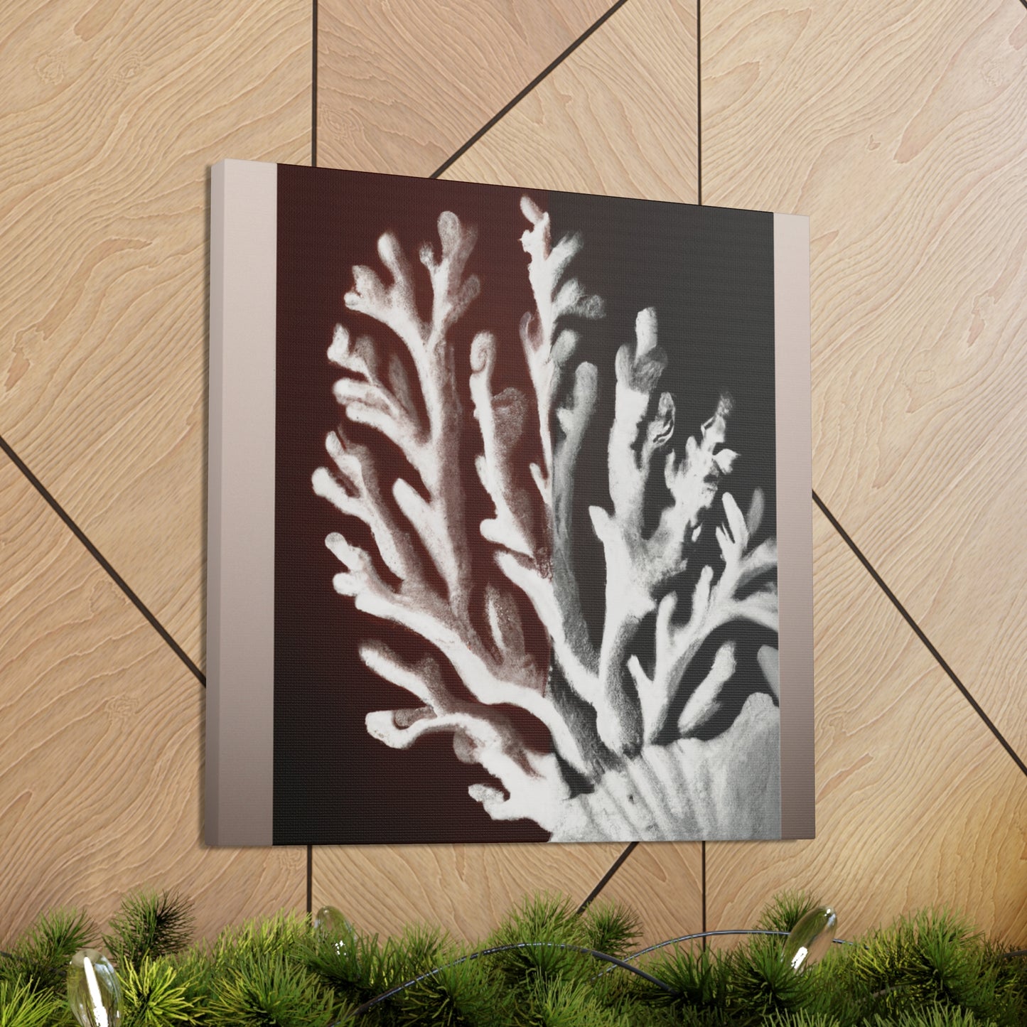 "Coral in Moonlight Glow" - Canvas