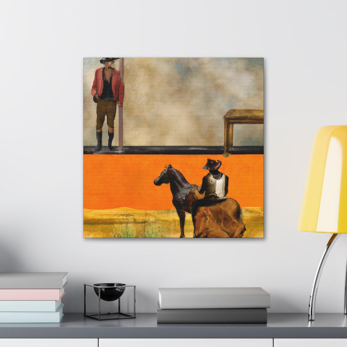 Cowboy on Fence Dream - Canvas