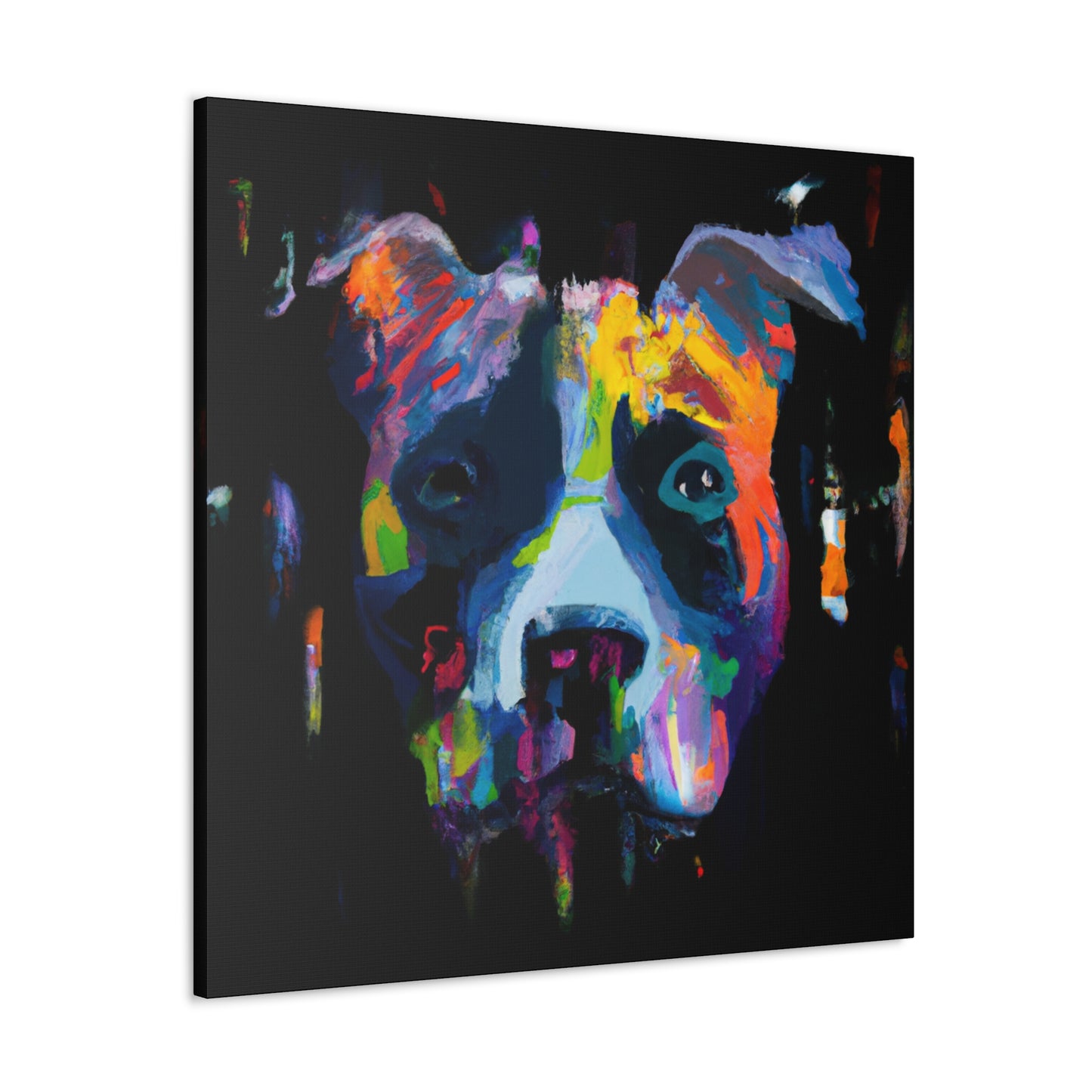 Pitbull Power Pose. - Canvas