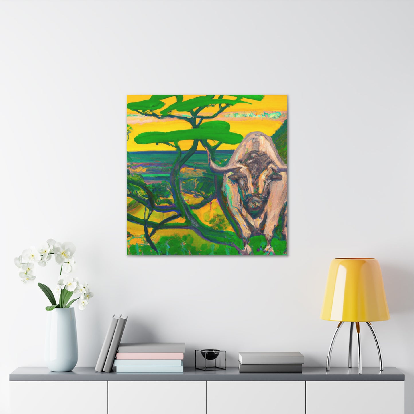 "Bison of the Deco" - Canvas