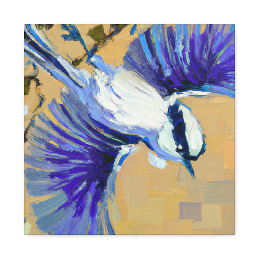 "Nuthatch in Art Deco" - Canvas