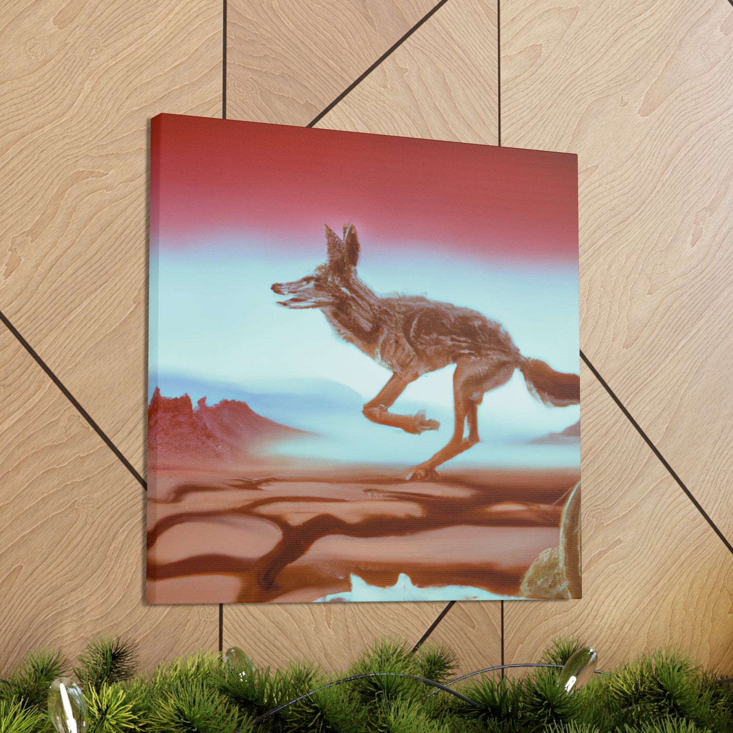 "Coyote's Surreal Slumber" - Canvas