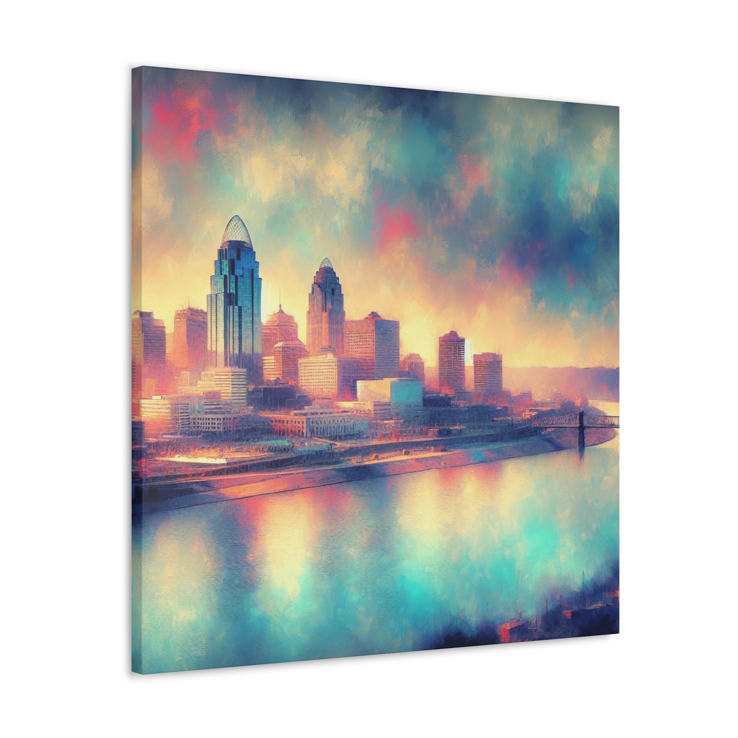 "Vibrant Cincinnati Mornings" - Canvas