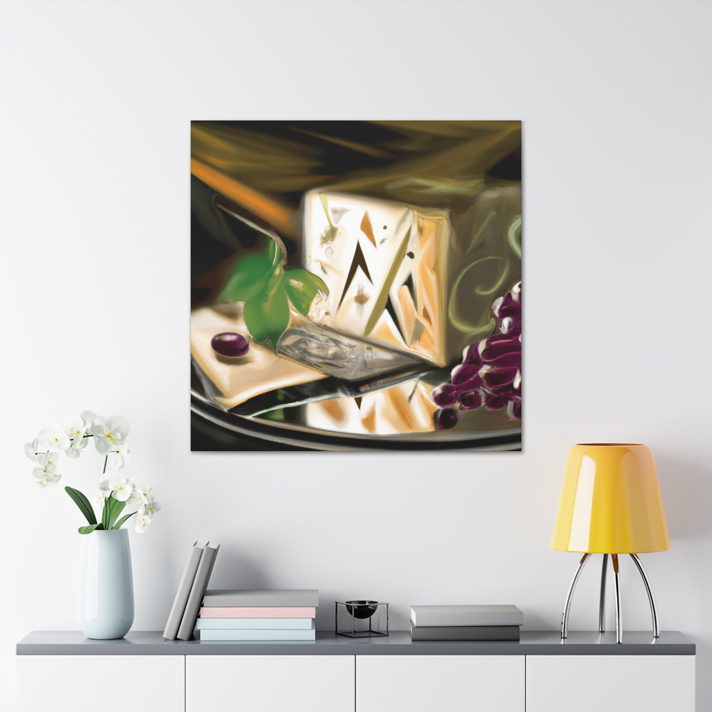 "Cheese and Grapes Delight" - Canvas