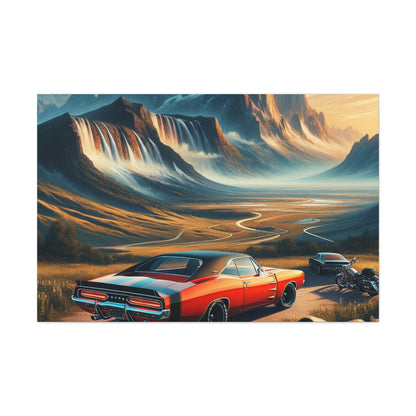 Revving Steel Dreams. - Canvas