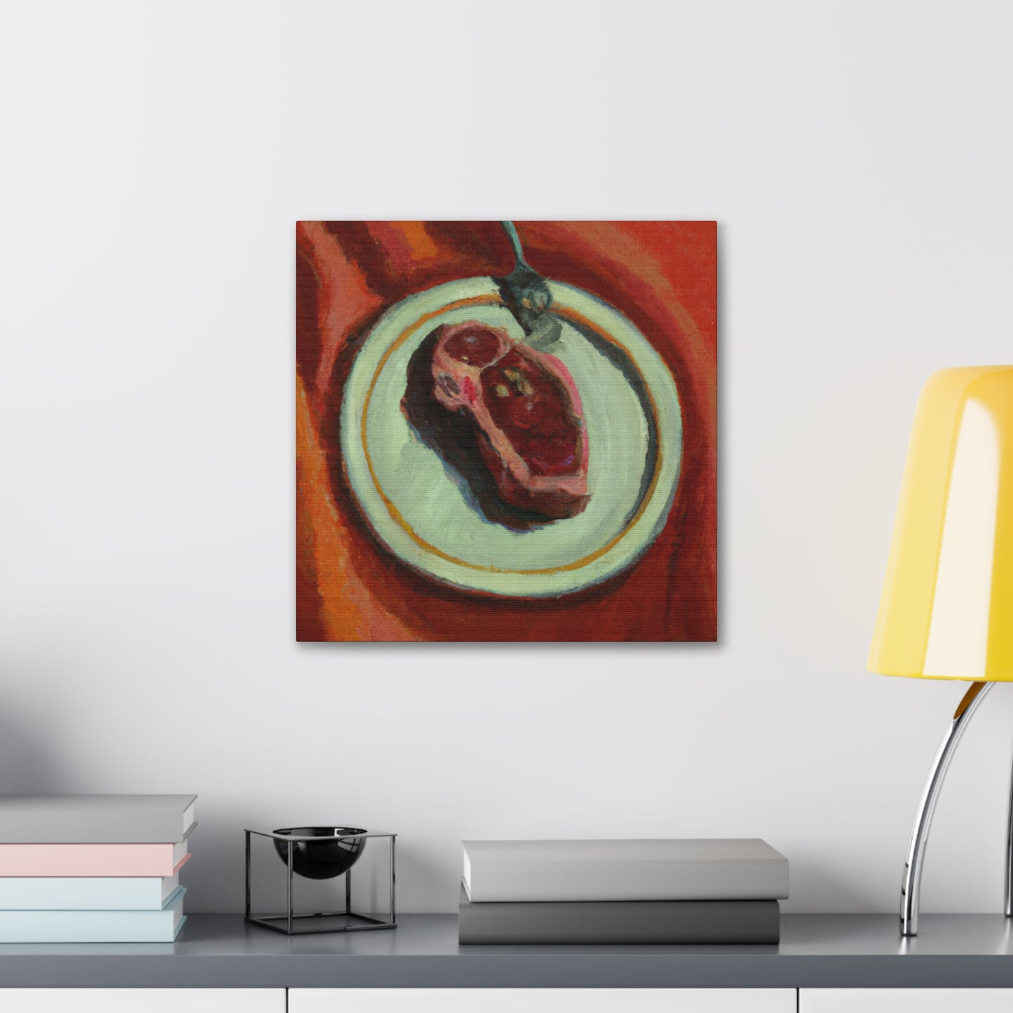 "Flavorful Steak Hyperscape" - Canvas