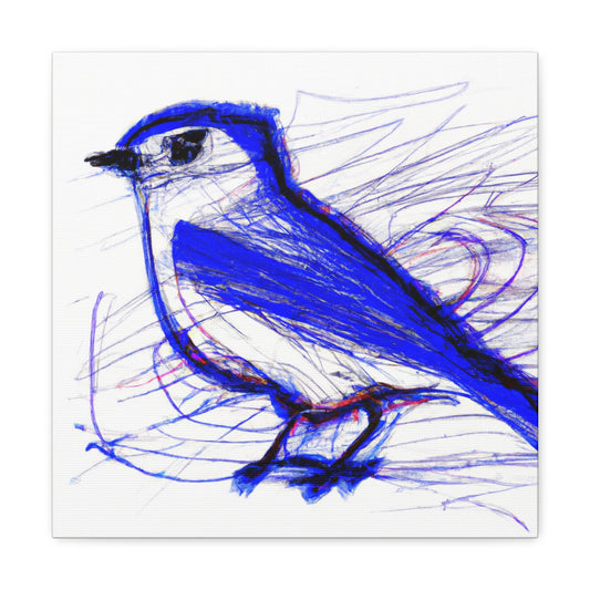 Bluebird's Regal Pose - Canvas