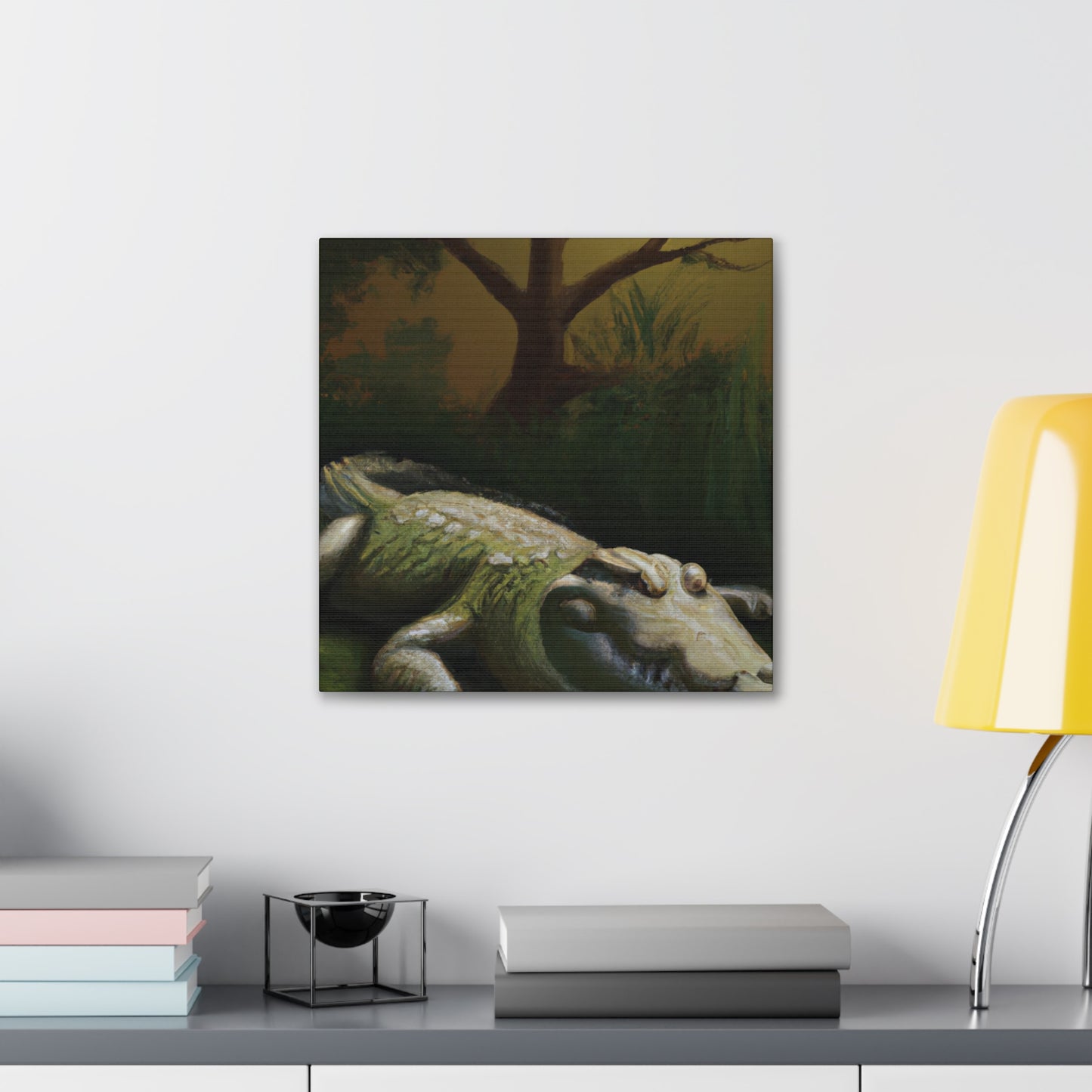 Crocodile in Hyperrealism - Canvas