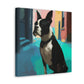 Boston Terrier Lounging - Canvas