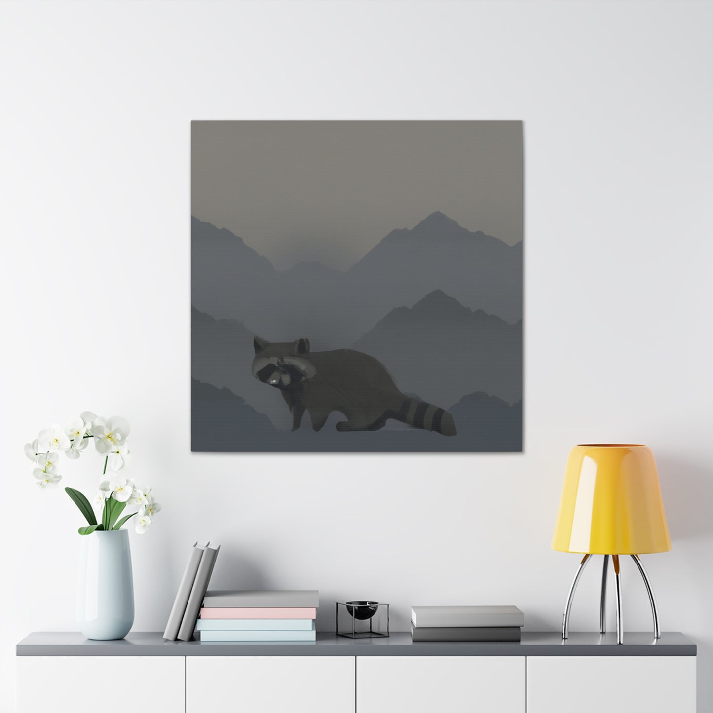 Raccoon in Contemplation - Canvas