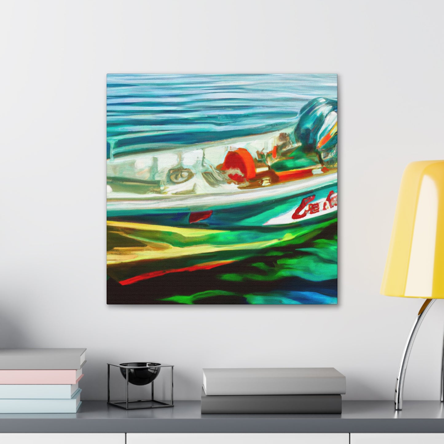 Catching the Bass Boat - Canvas