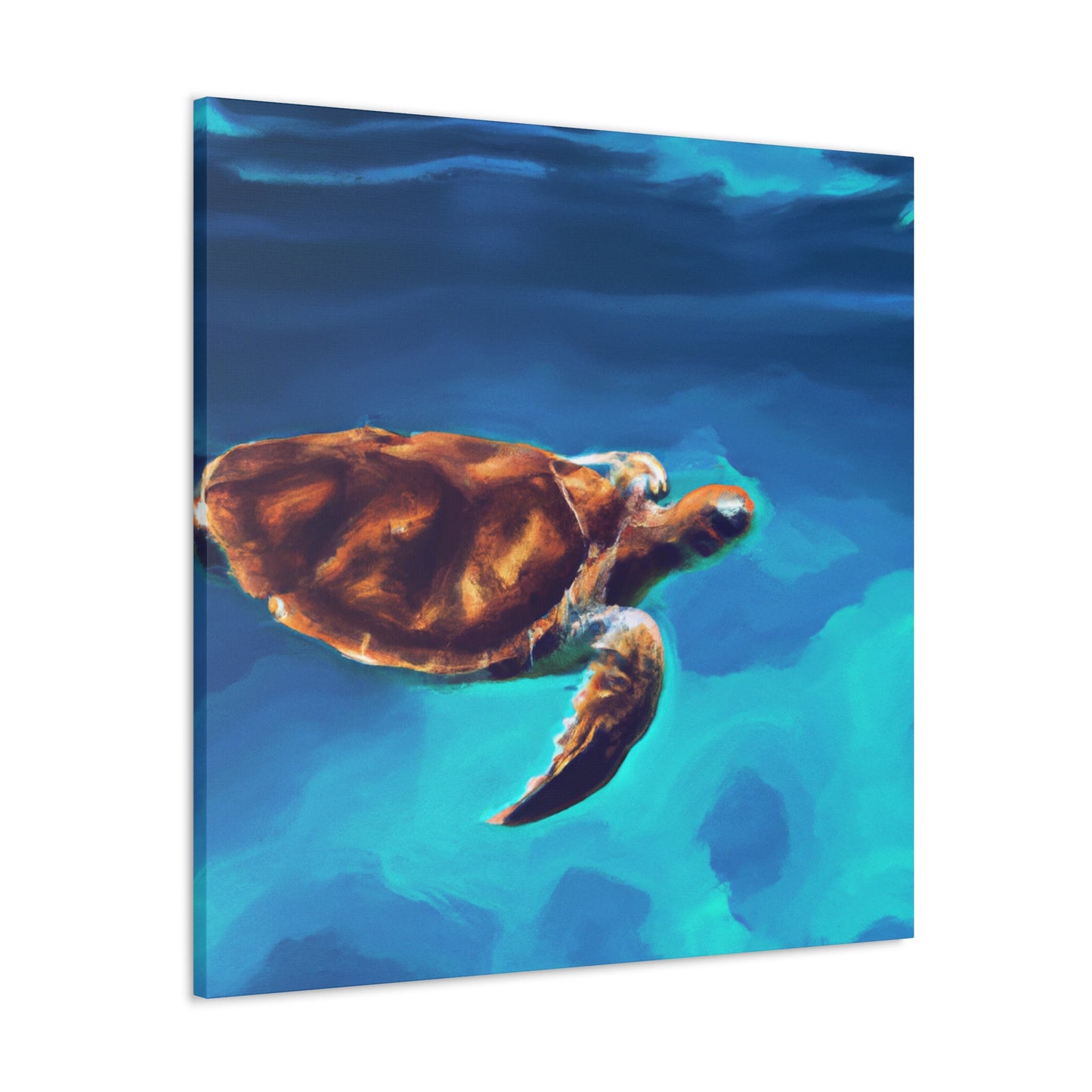 "Blue Sea Turtle MTN" - Canvas