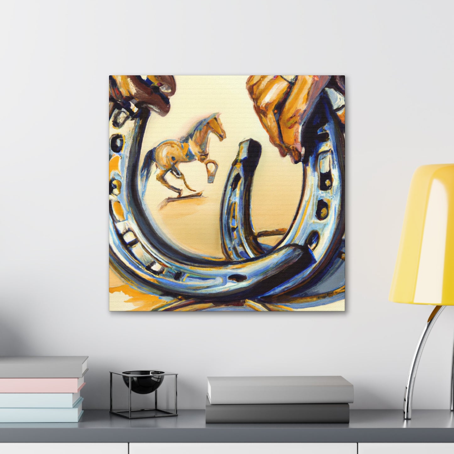 "Lucky Charms Horseshoe" - Canvas