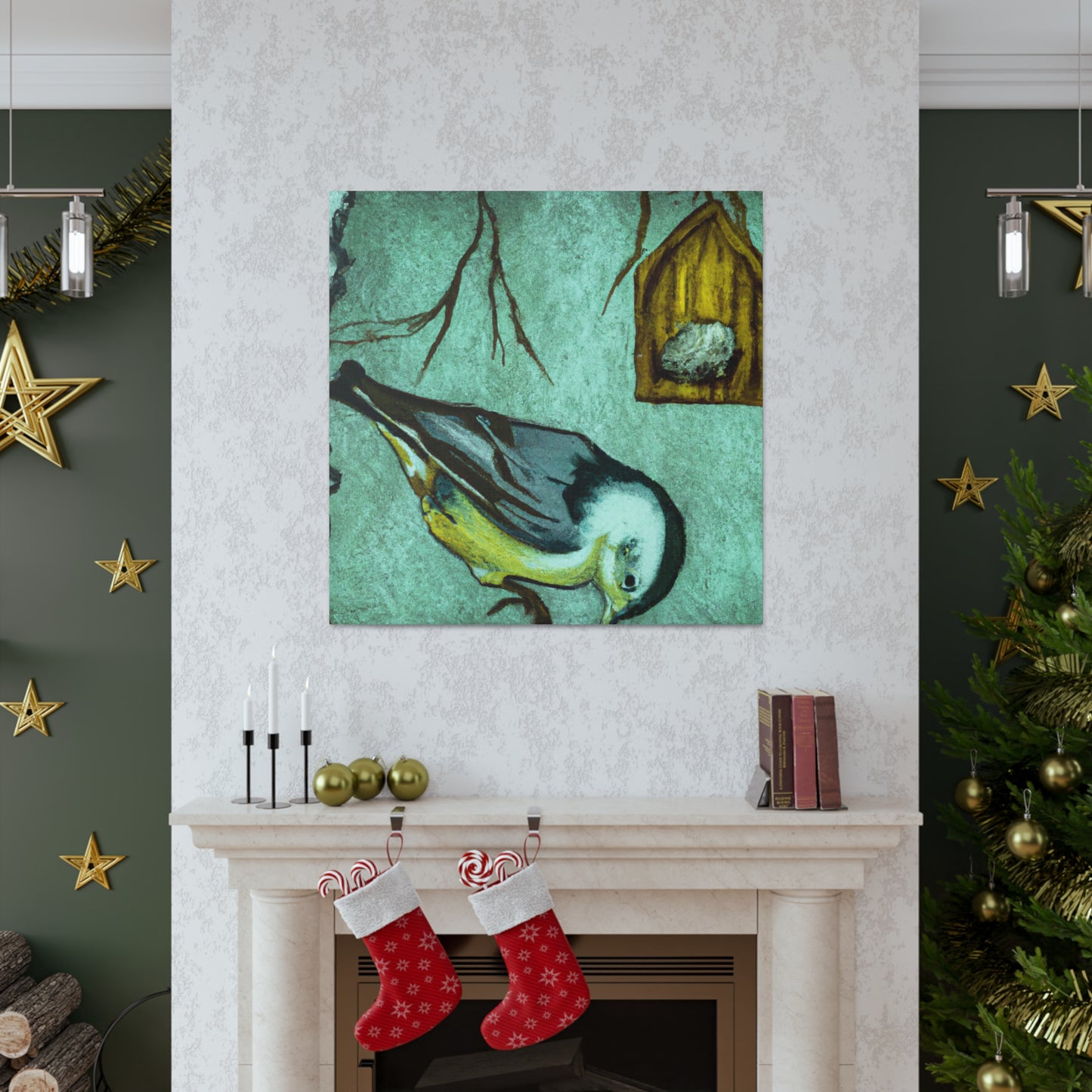 "White Nuthatch Surreality" - Canvas