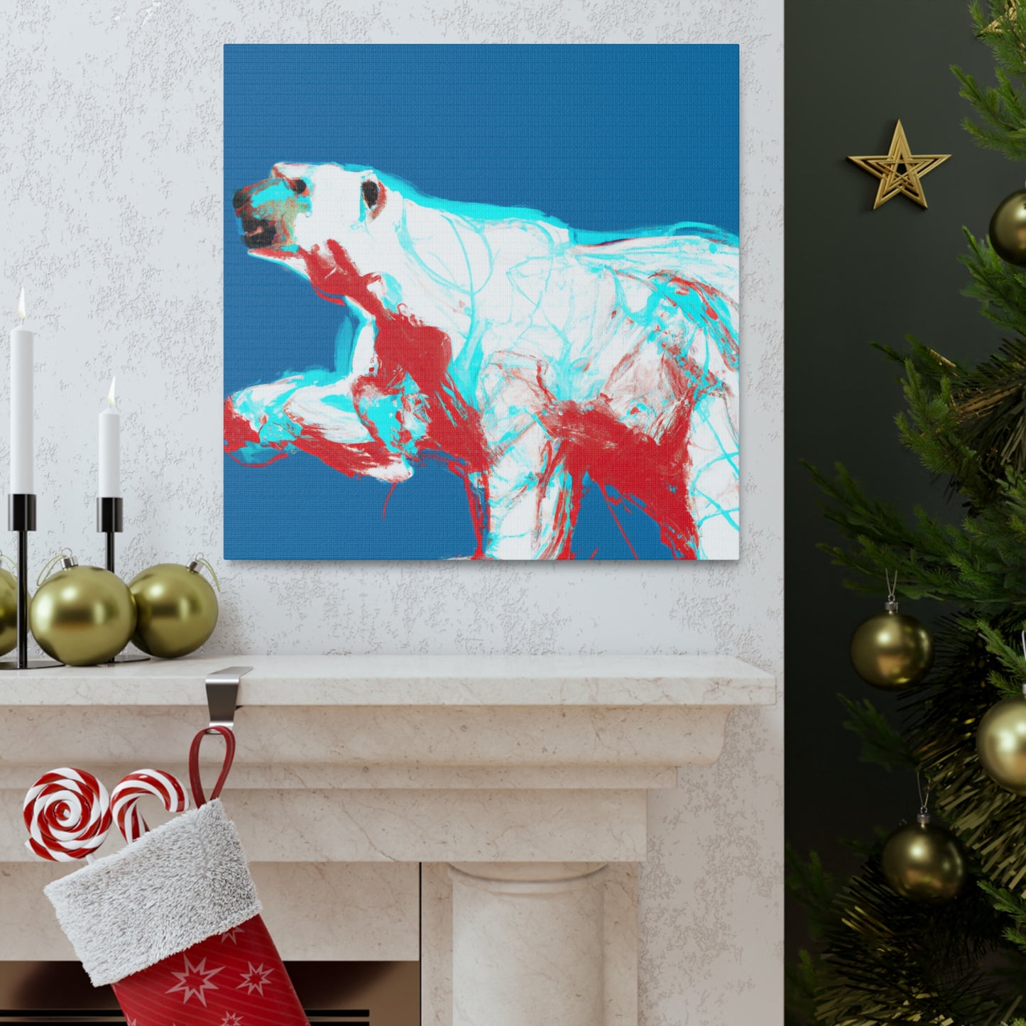 Polar Bear Minimalism - Canvas