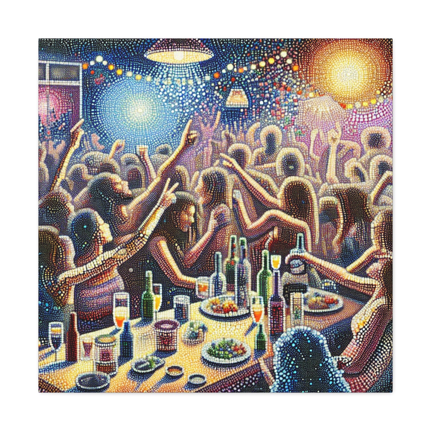 Whirling Revelry in Dots - Canvas