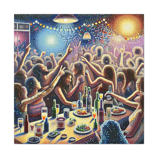 Whirling Revelry in Dots - Canvas