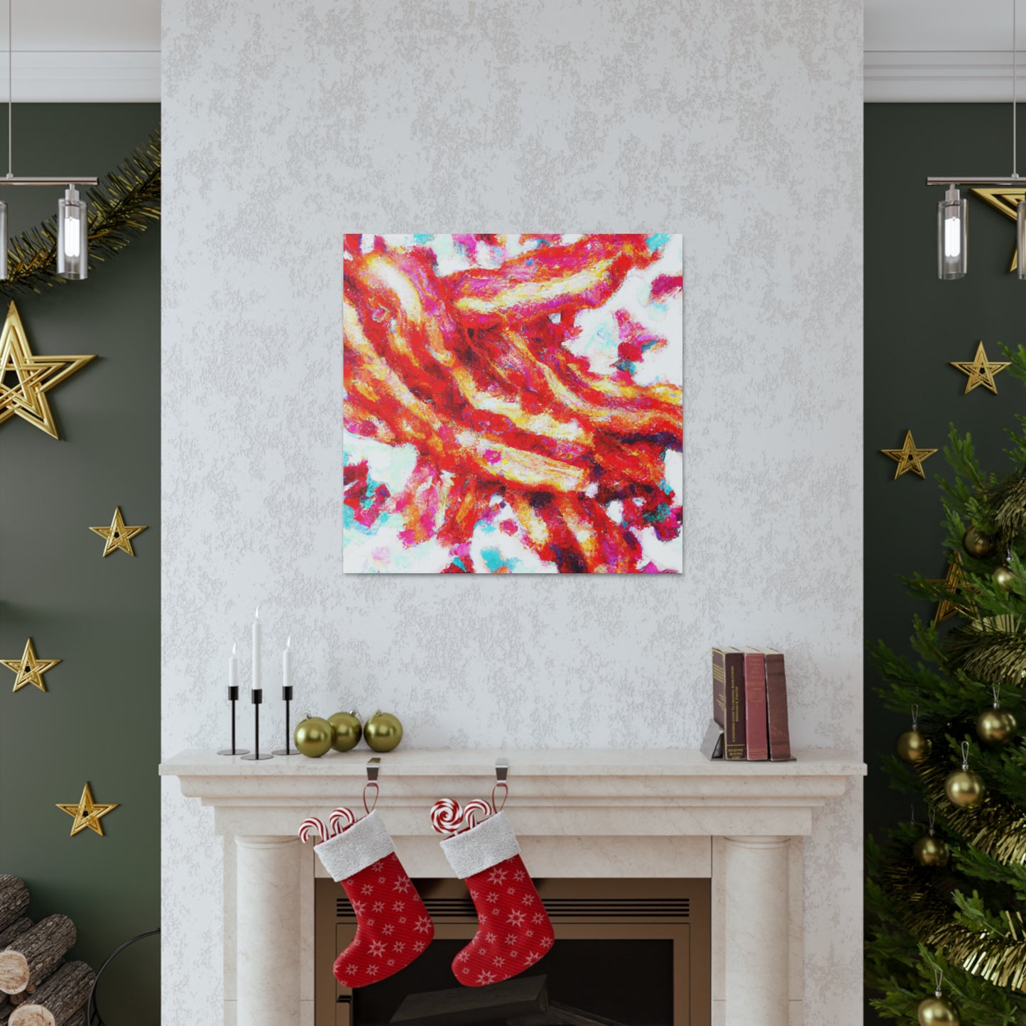 Bacon Pointillism Splendor - Canvas