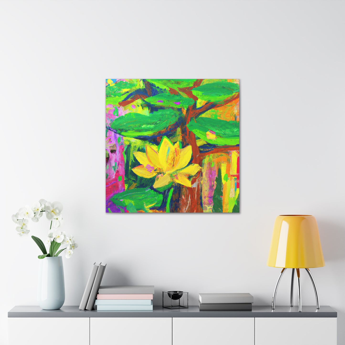 Lotus in Bloom Splendor - Canvas