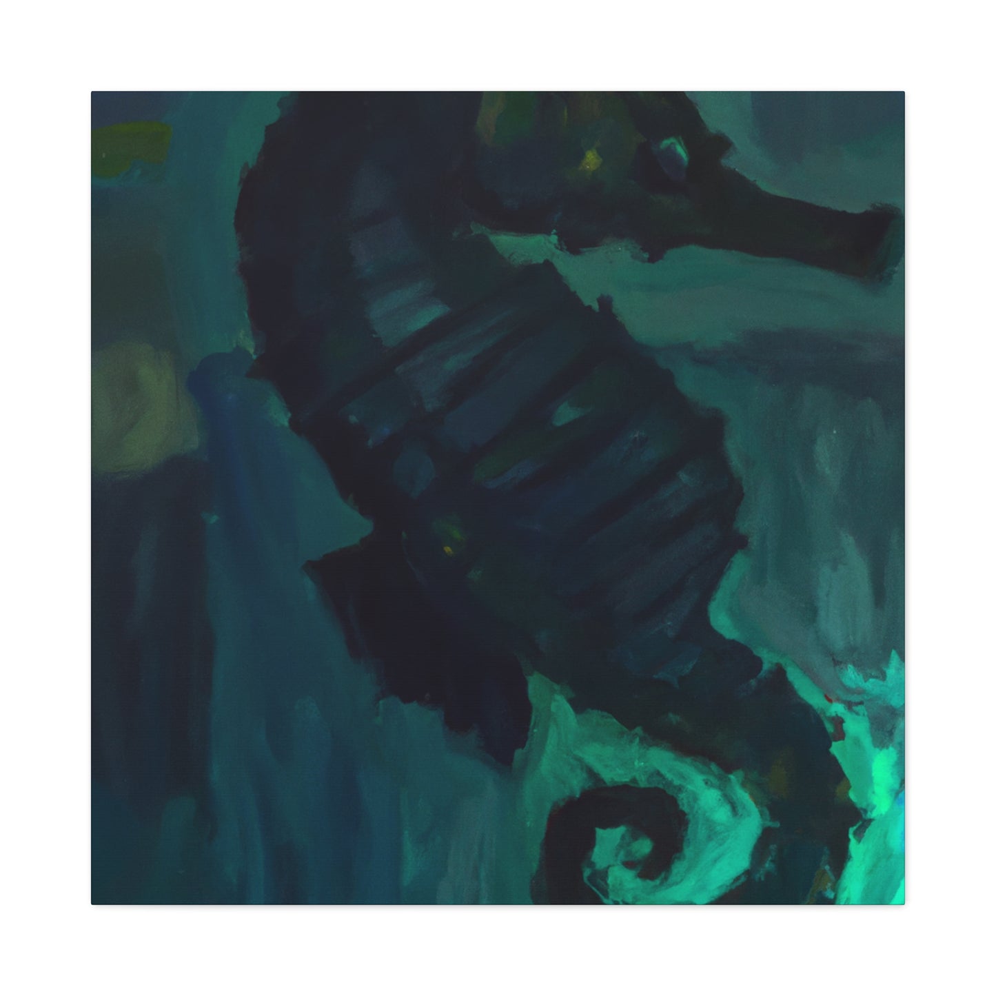 Seahorse in Turquoise - Canvas