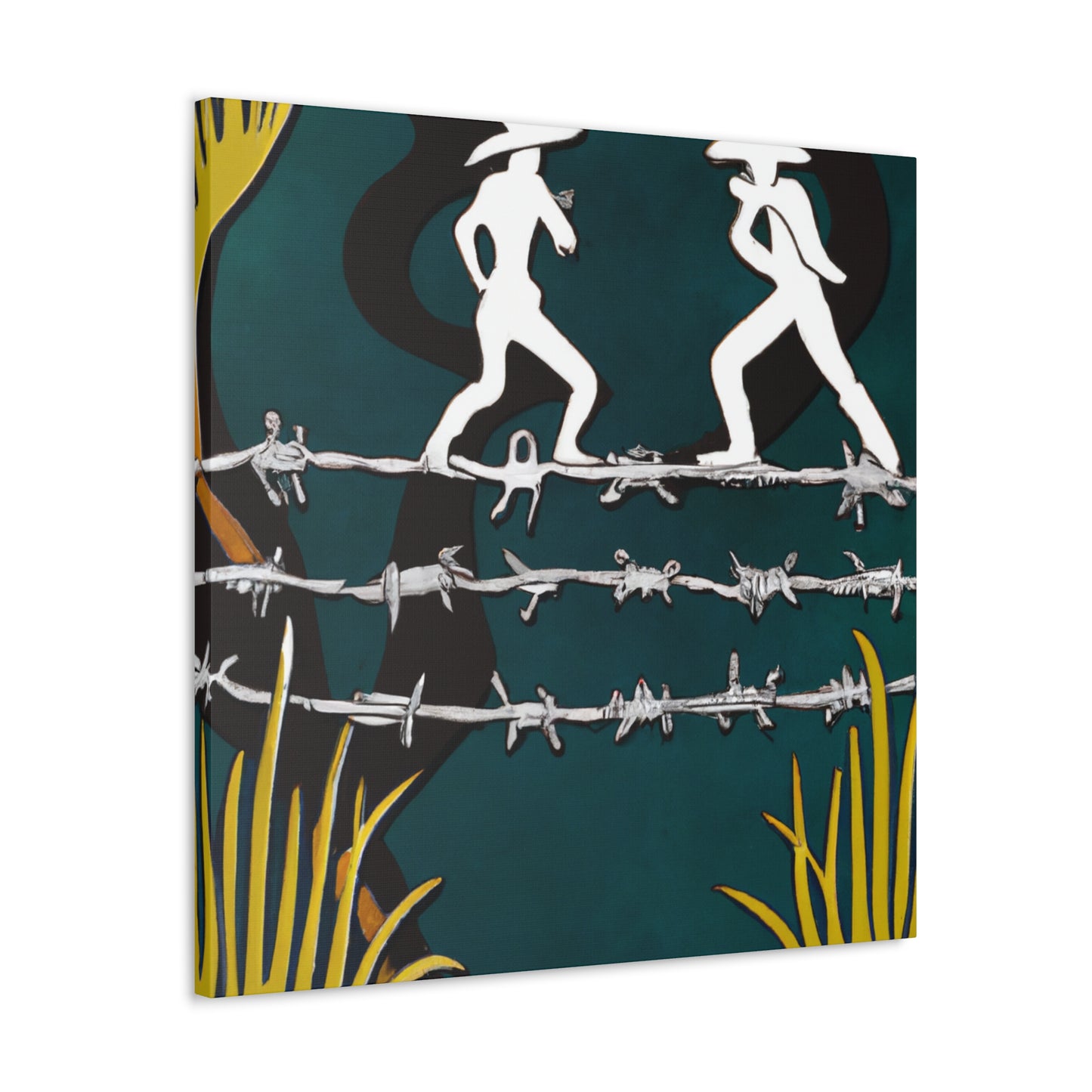 Barbed Wire Reflection - Canvas