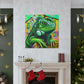 Iguana in Green Hues - Canvas