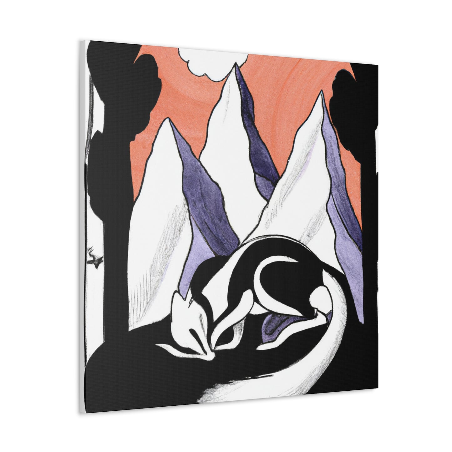 Skunk in Spring Blooms - Canvas