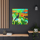 "Horses in Pastures Content" - Canvas