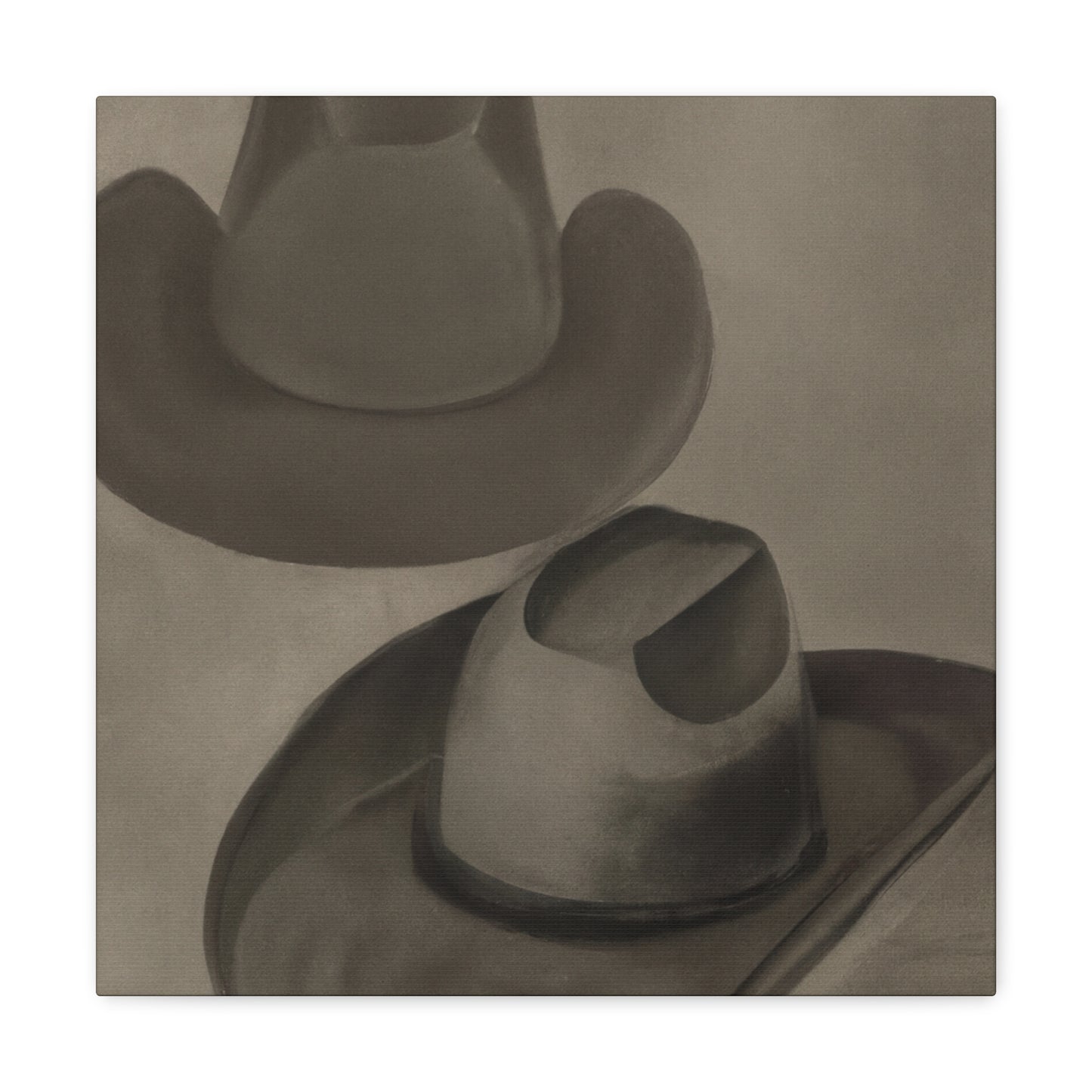 "Cowboy Hat Scene Emerges" - Canvas