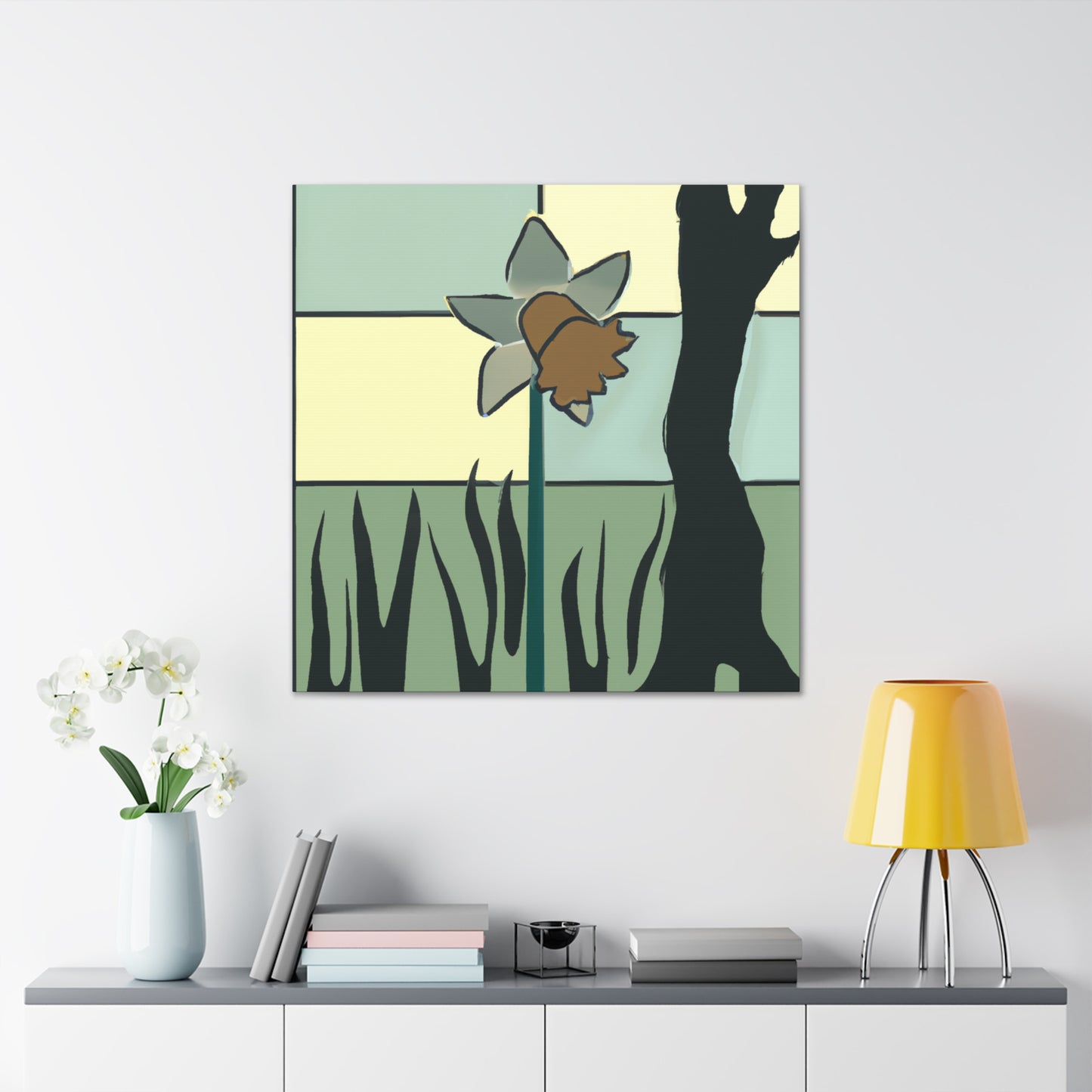 "Daffodils in Deco" - Canvas