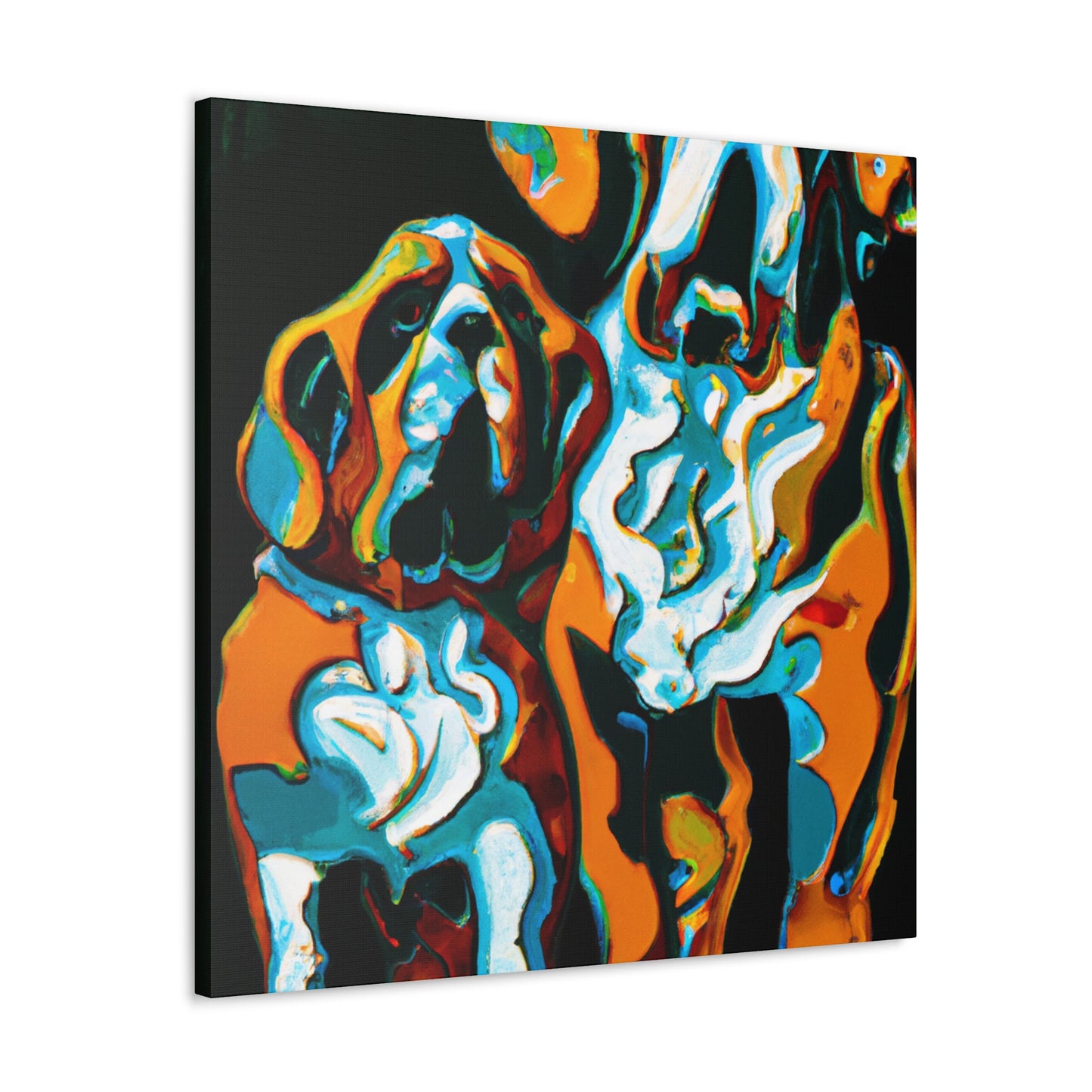 "Saint Bernard in Deco" - Canvas