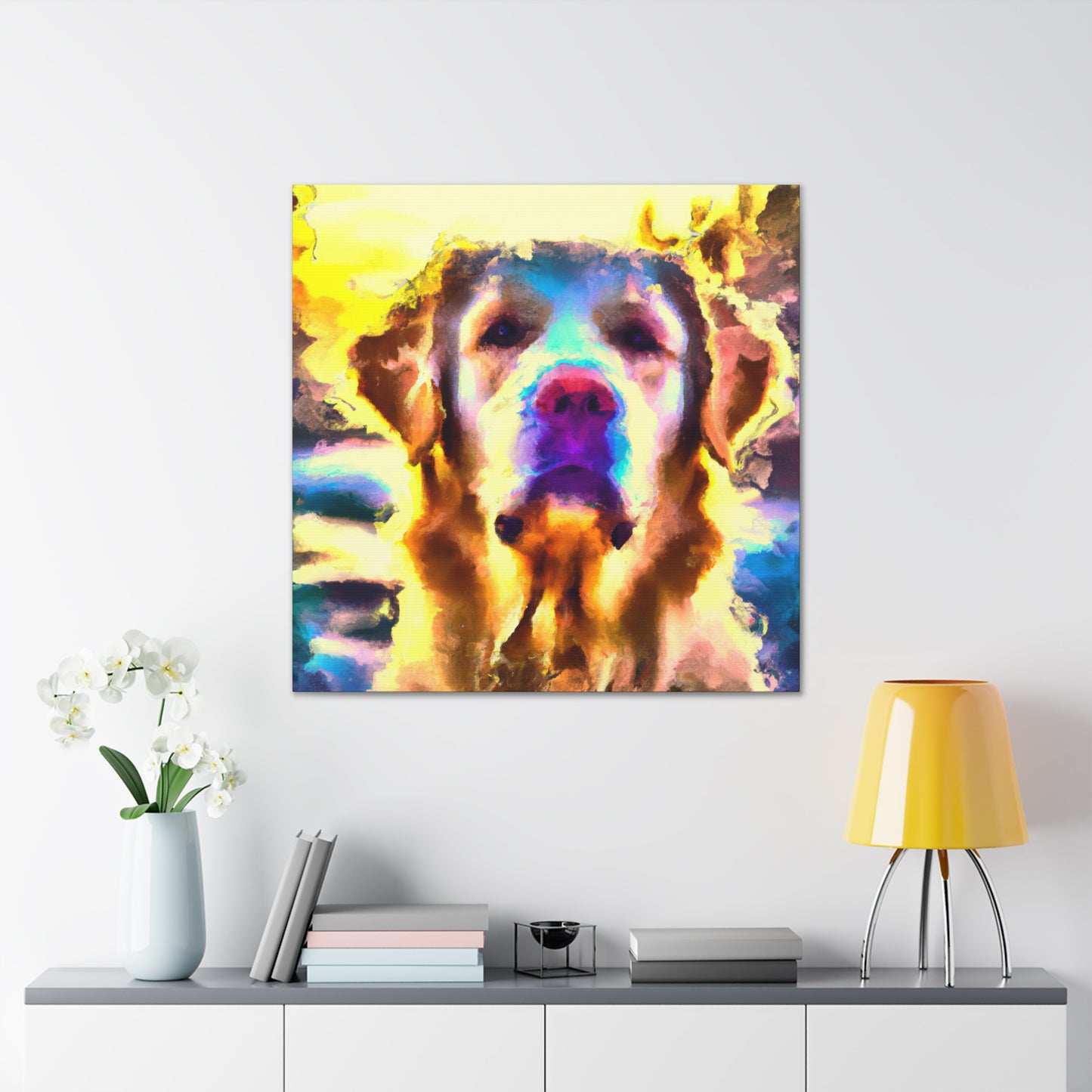 "Retriever's Golden Joy" - Canvas