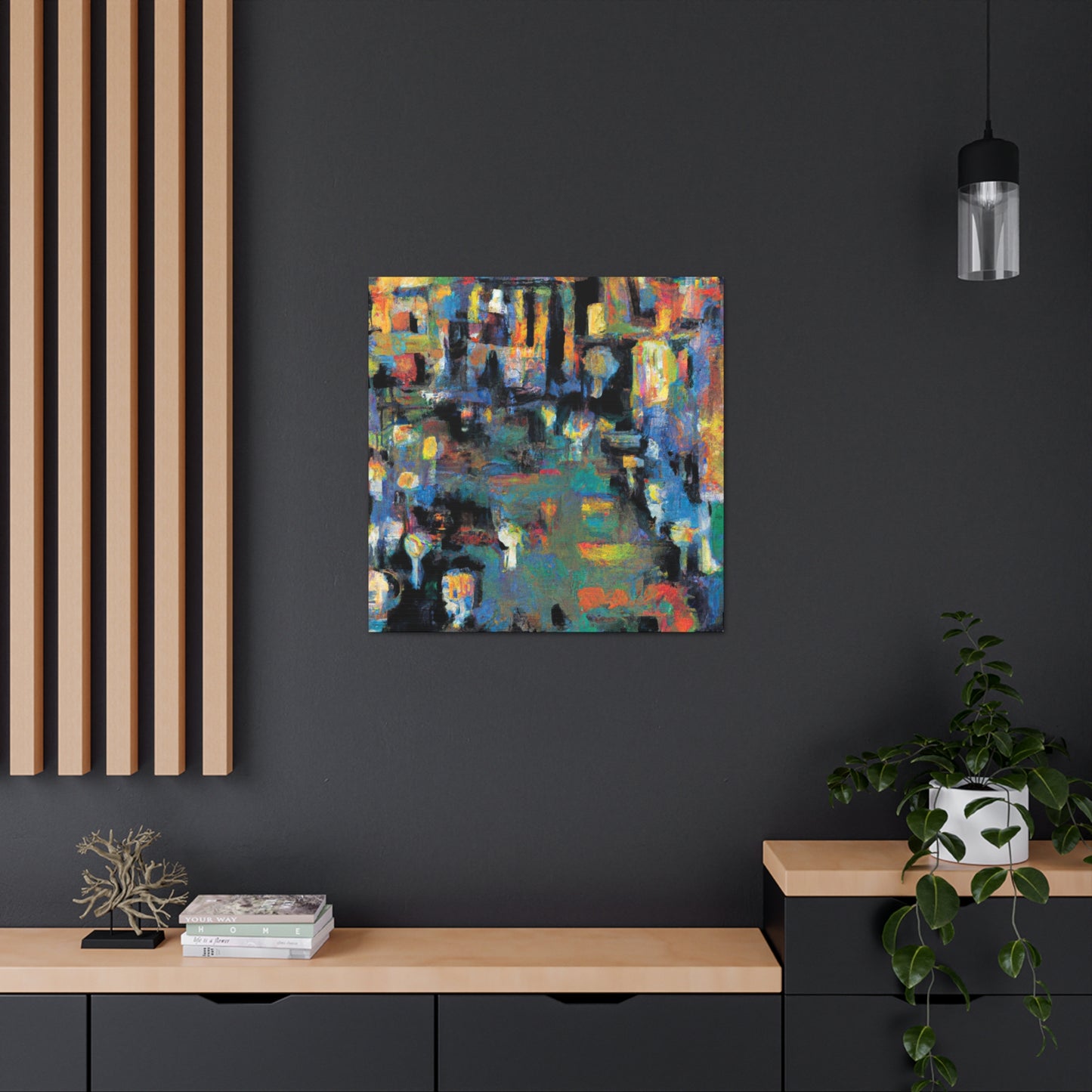 "Modernist Burst of Color" - Canvas