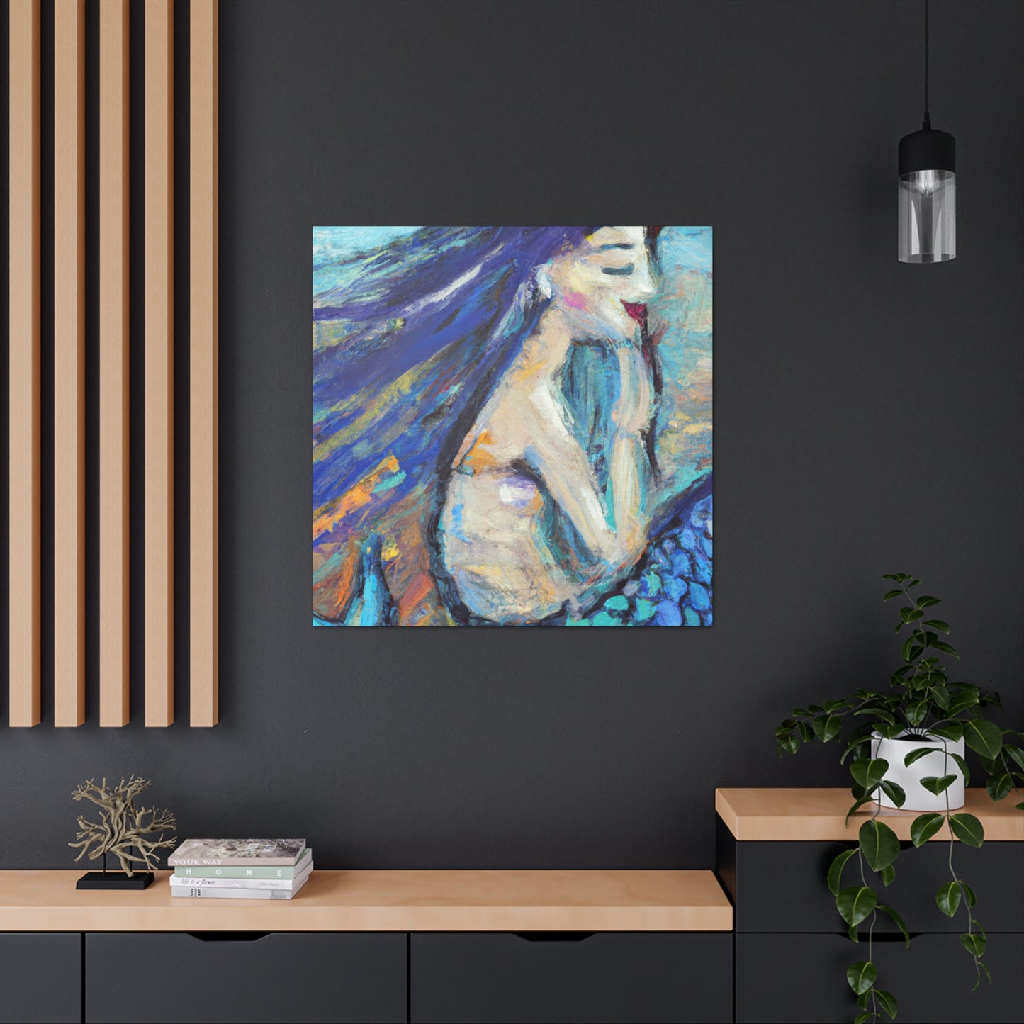 Mermaids in Moonlight - Canvas